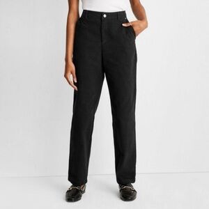 Black Straight-Leg Western Jeans